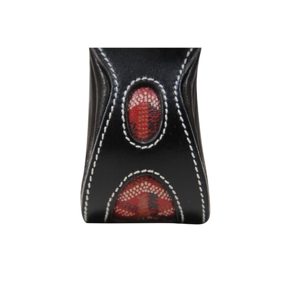 Goyard Coin Wallet Pouch Red Black Limited Edition Leather Strap Money Holder - Picture 5 of 11